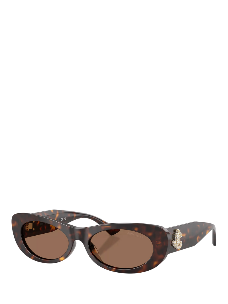 Jimmy Choo oval sunglasses Havana/Brown 54mm (British brand)
