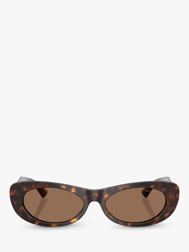 Jimmy Choo oval sunglasses Havana/Brown 54mm (British brand)