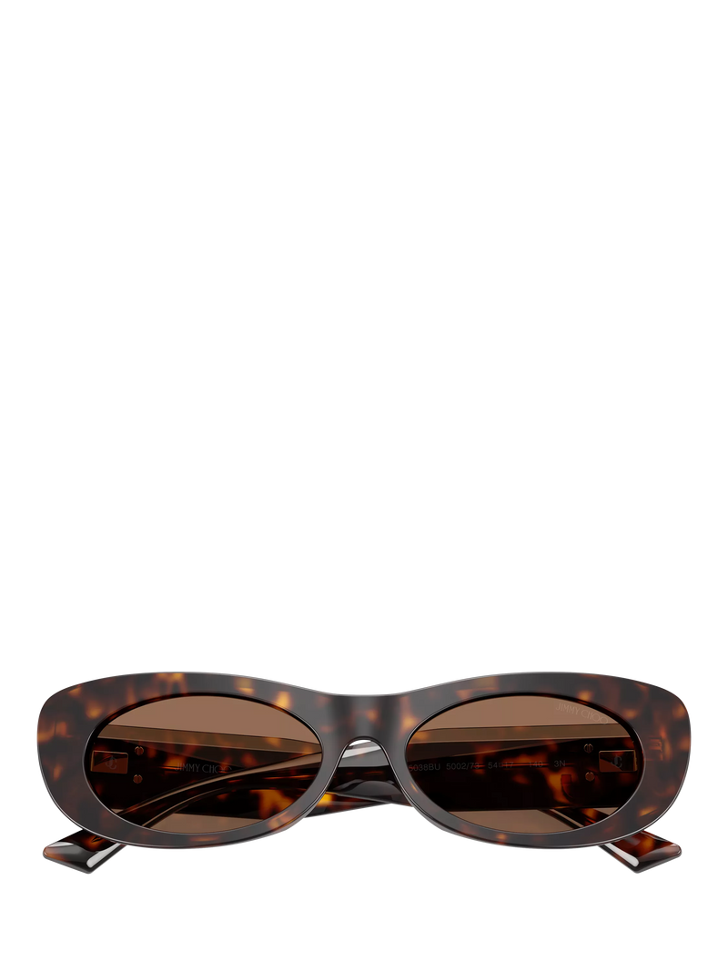 Jimmy Choo oval sunglasses Havana/Brown 54mm (British brand)