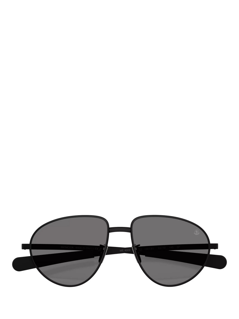 Moncler aviator sunglasses black polarised 55mm lens, imported from the UK