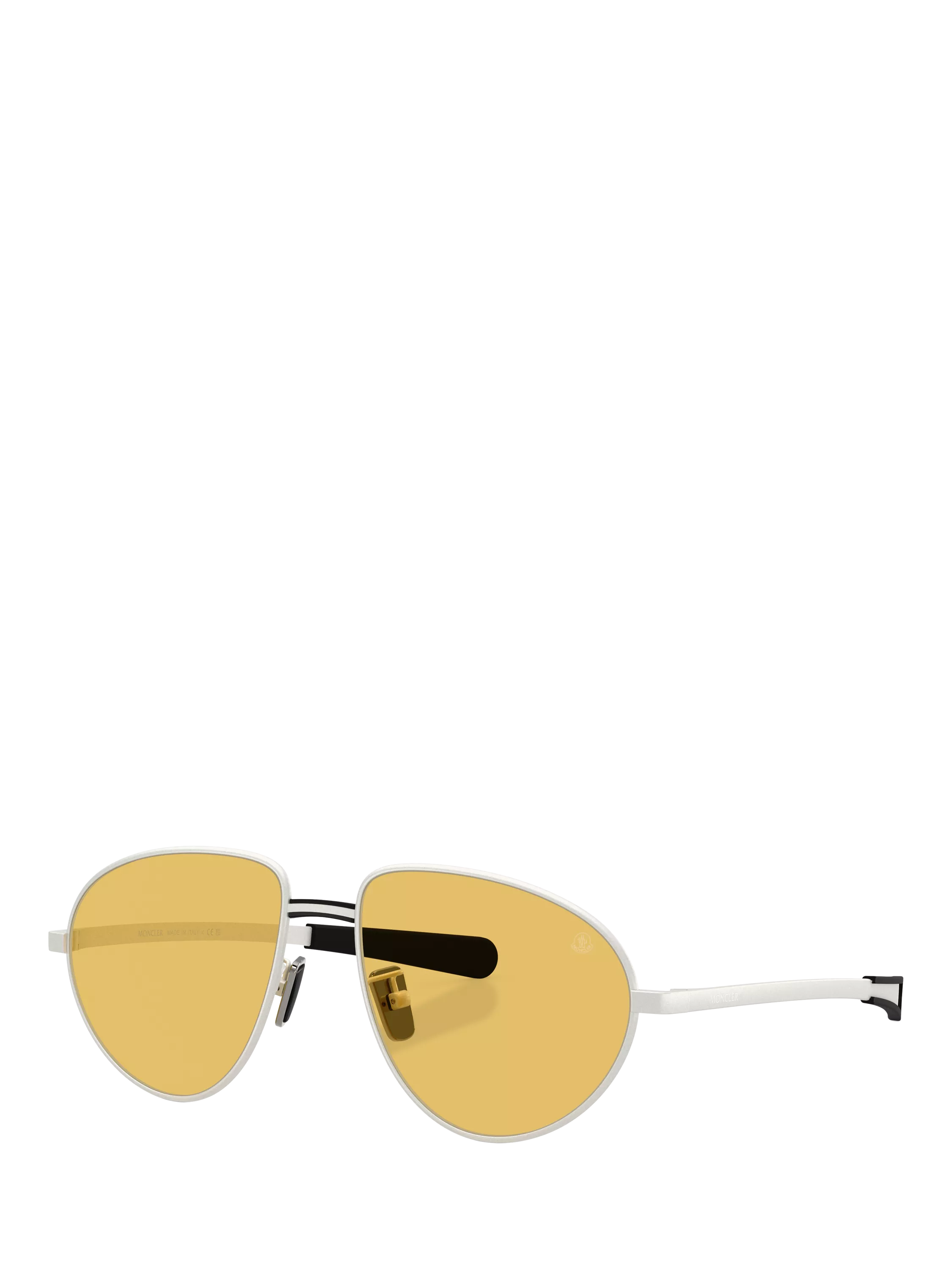 Moncler irregular sunglasses with golden yellow tint 55mm, UK version