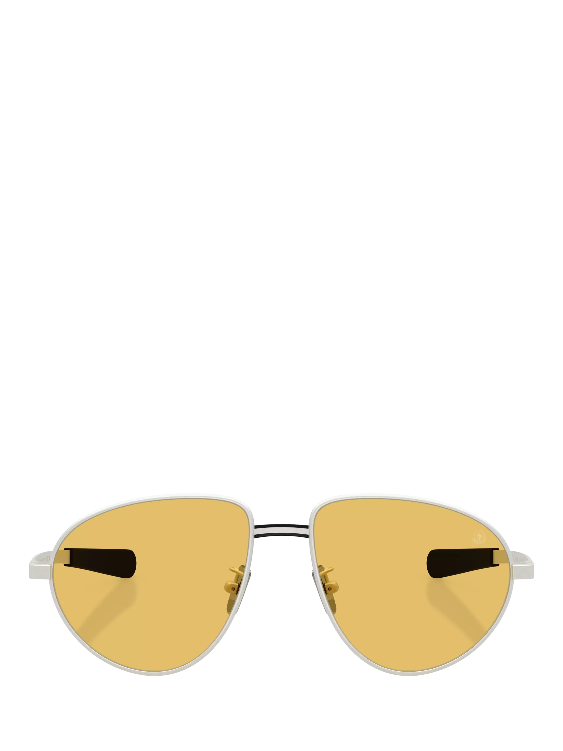 Moncler irregular sunglasses with golden yellow tint 55mm, UK version