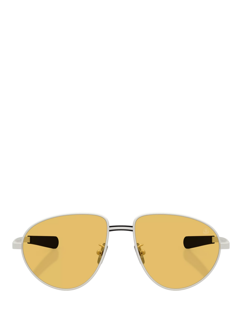 Moncler irregular sunglasses with golden yellow tint 55mm, UK version