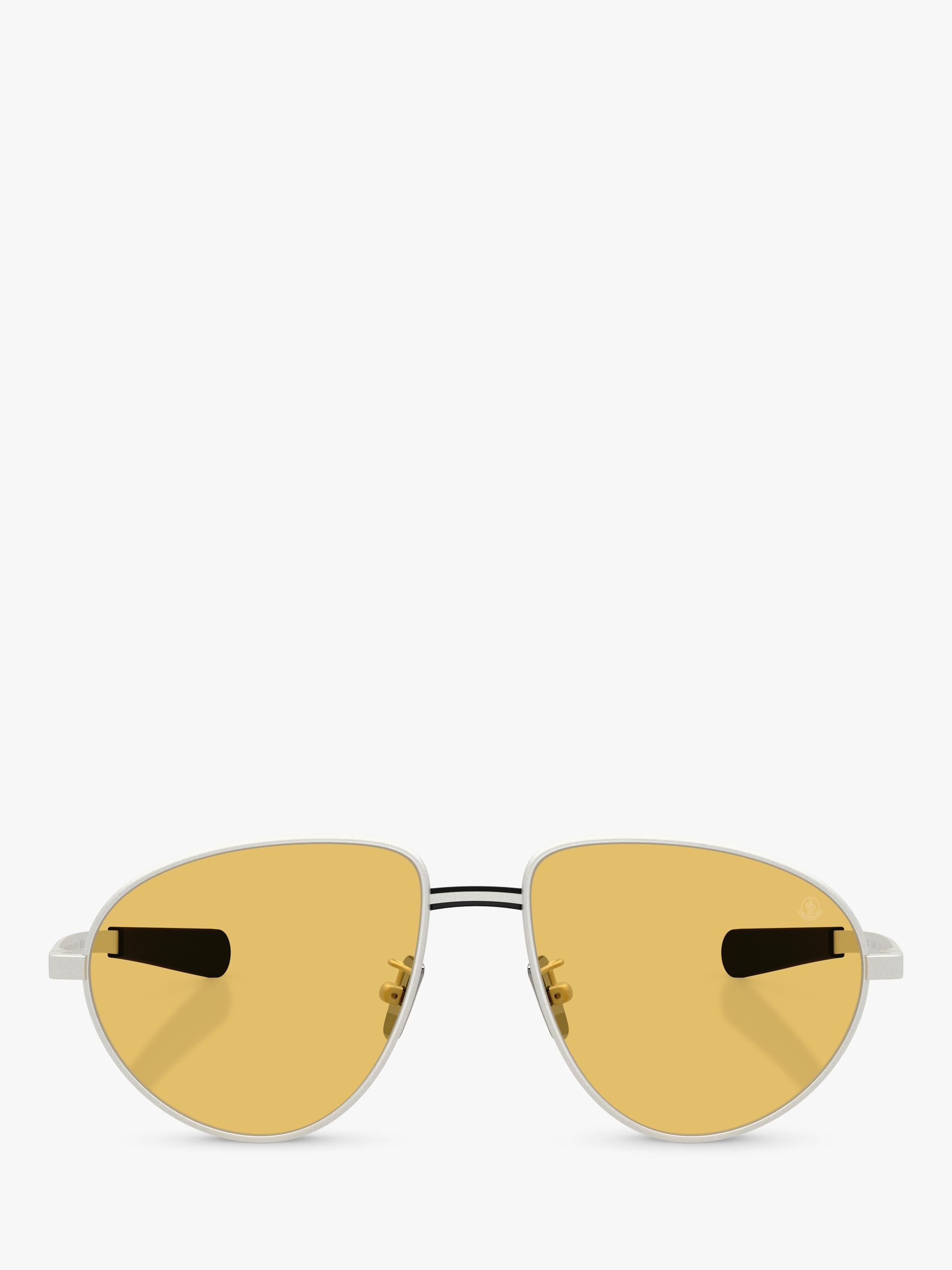 Moncler irregular sunglasses with golden yellow tint 55mm, UK version