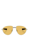 Moncler irregular sunglasses with golden yellow tint 55mm, UK version