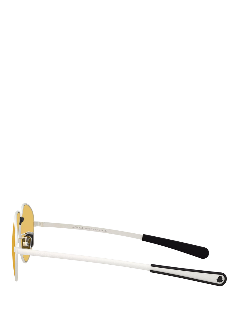 Moncler irregular sunglasses with golden yellow tint 55mm, UK version