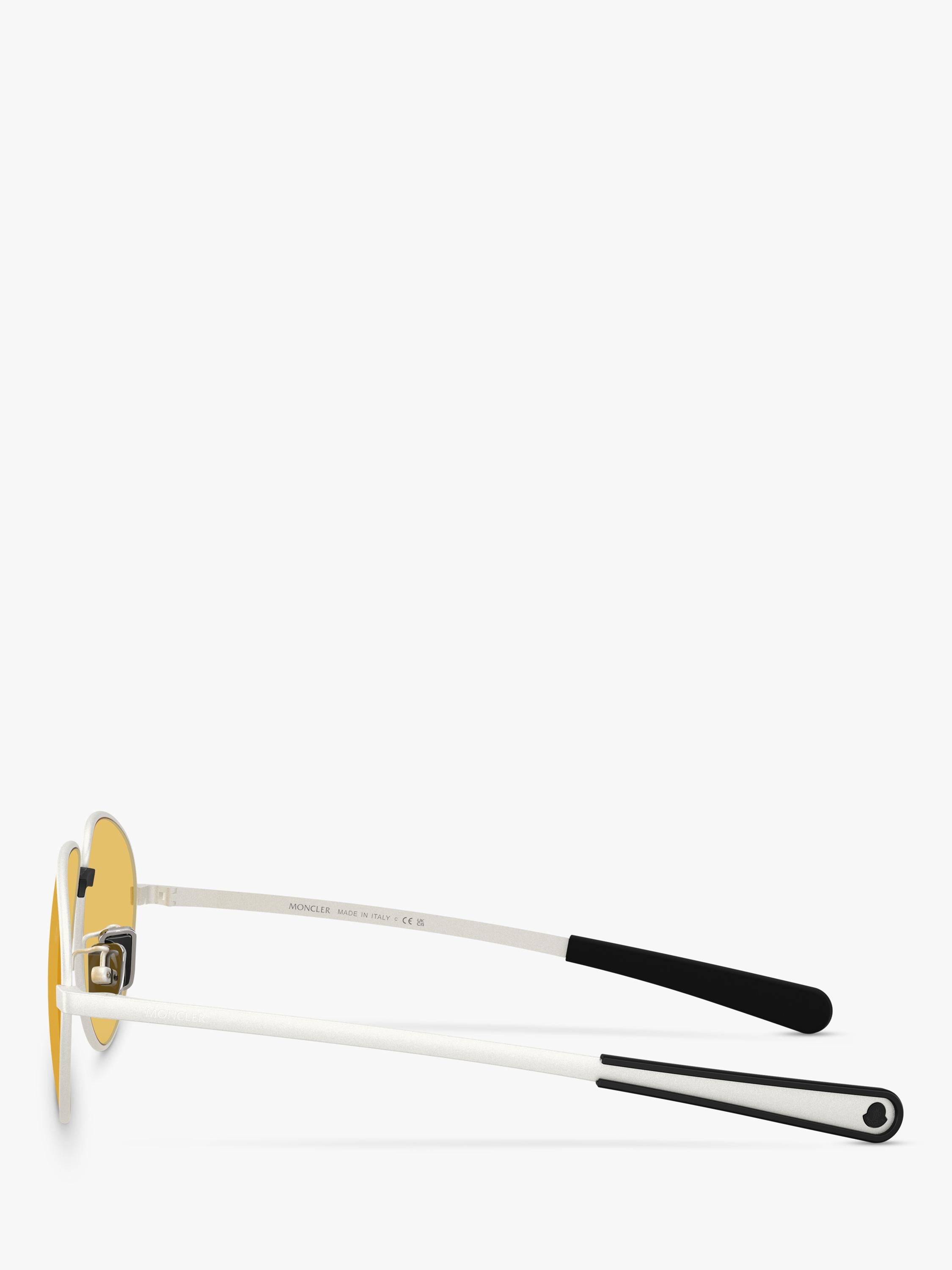Moncler irregular sunglasses with golden yellow tint 55mm, UK version