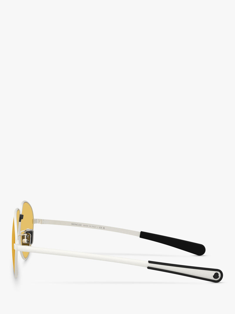 Moncler irregular sunglasses with golden yellow tint 55mm, UK version