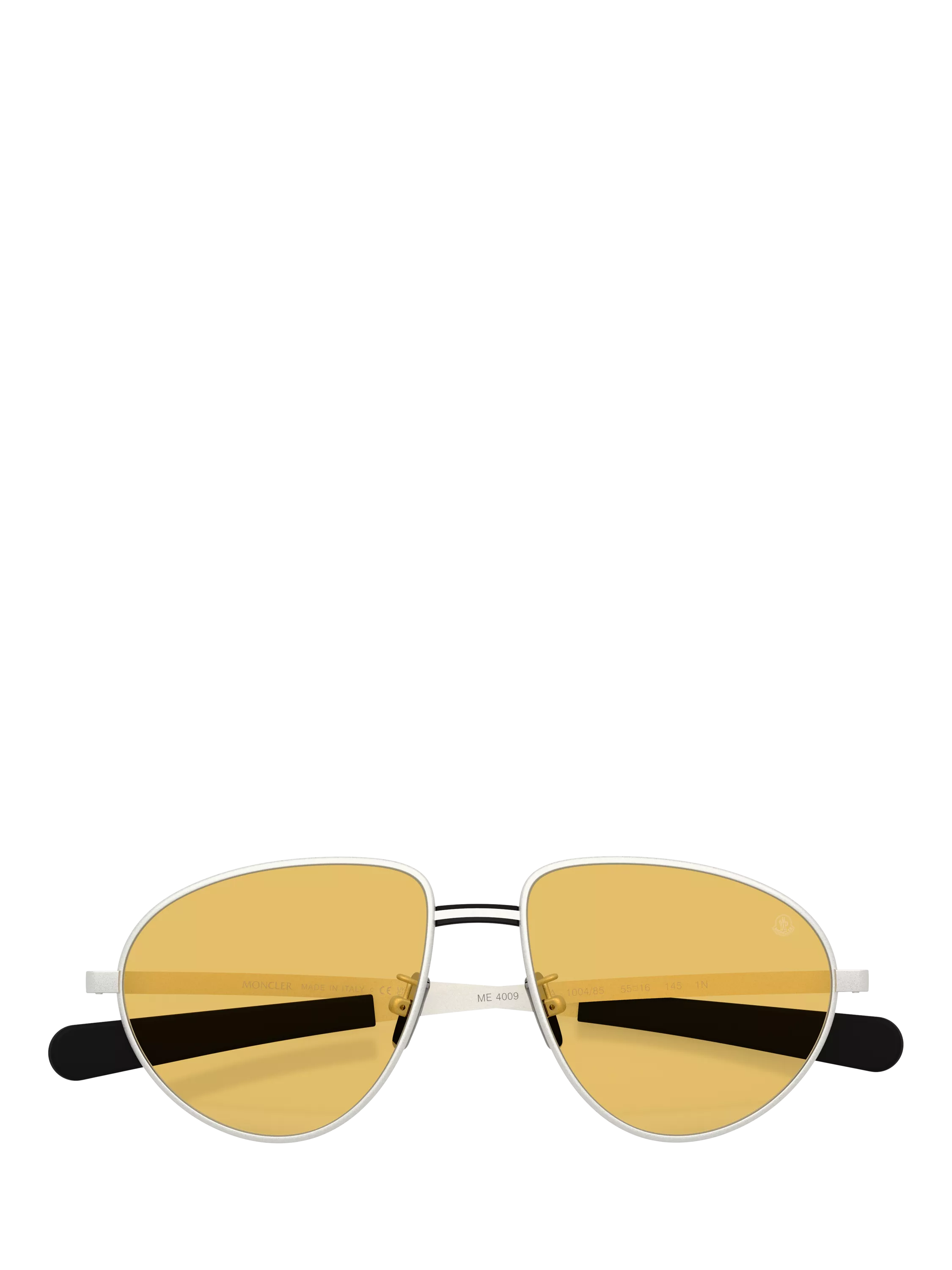 Moncler irregular sunglasses with golden yellow tint 55mm, UK version