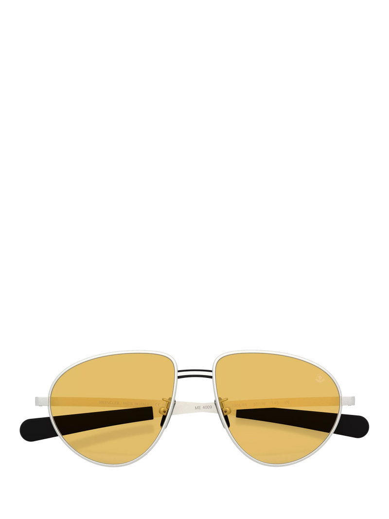 Moncler irregular sunglasses with golden yellow tint 55mm, UK version