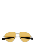 Moncler irregular sunglasses with golden yellow tint 55mm, UK version
