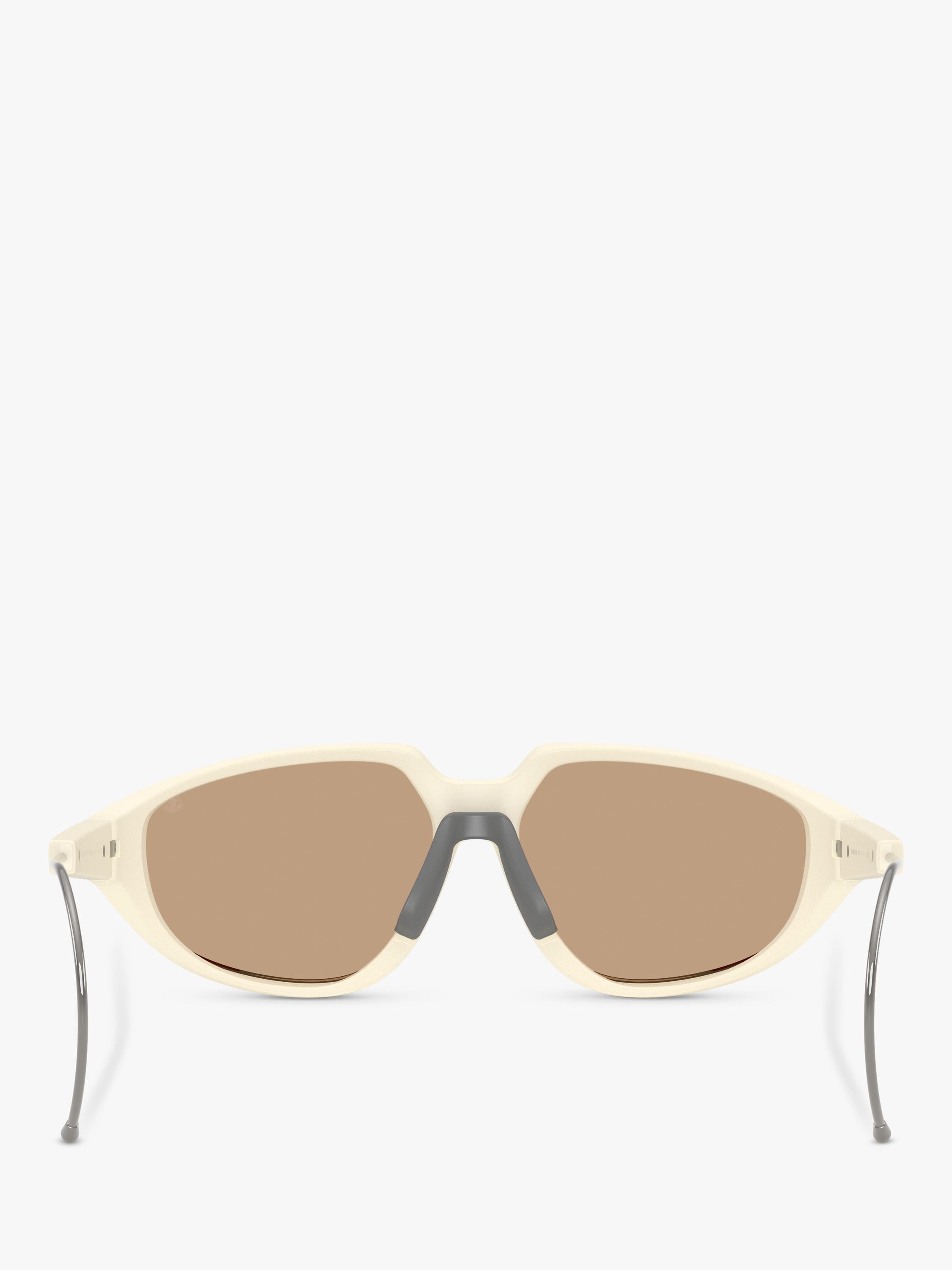 Moncler irregular sunglasses white brown frame, imported from the UK