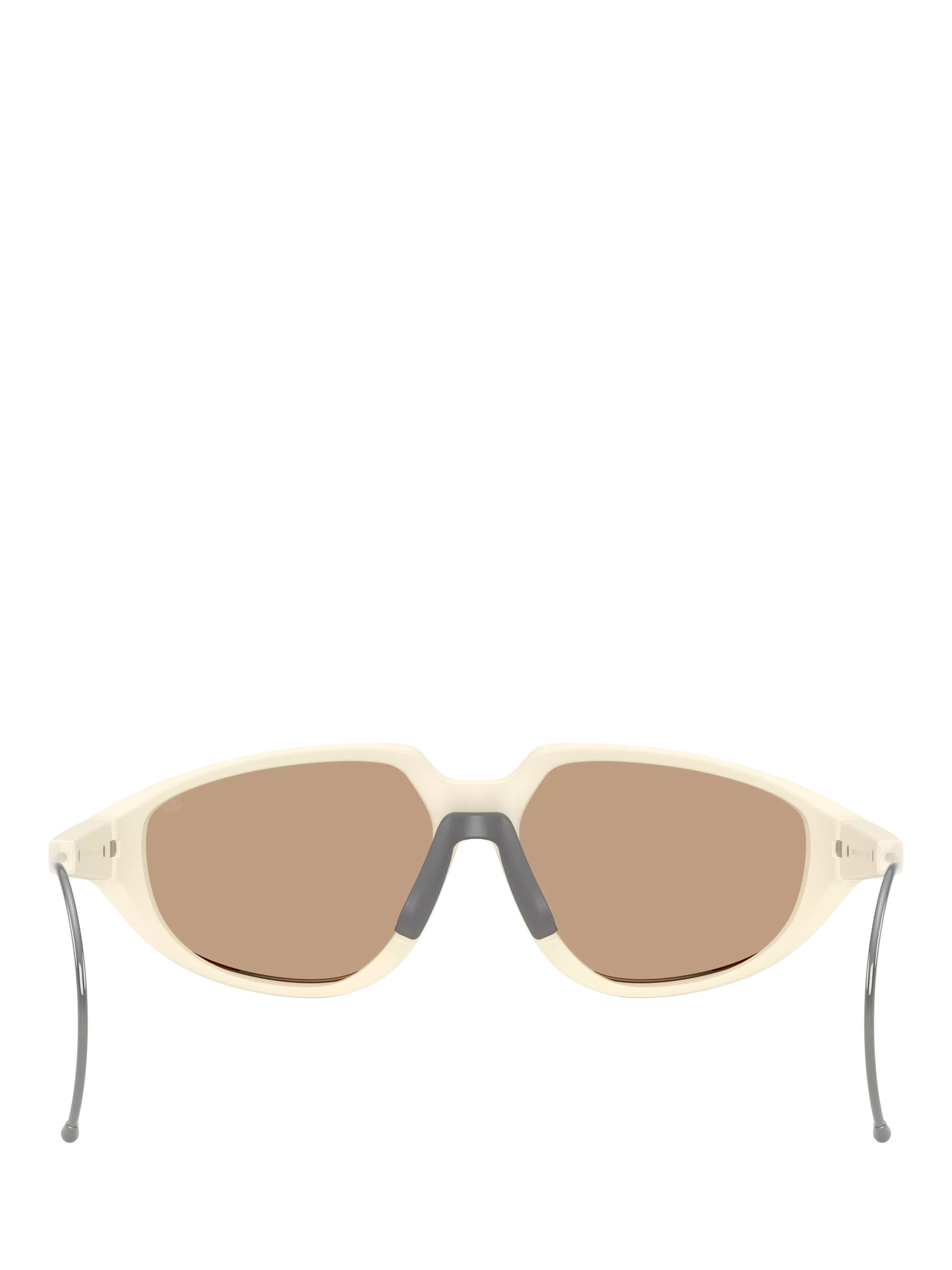 Moncler irregular sunglasses white brown frame, imported from the UK