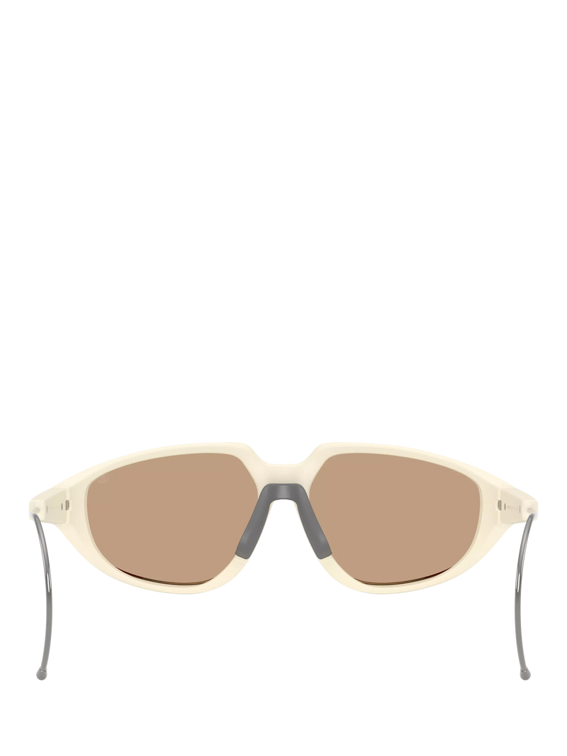 Moncler irregular sunglasses white brown frame, imported from the UK