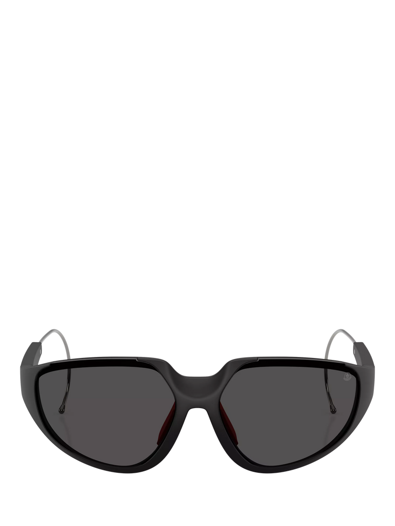 Moncler irregular sunglasses black frame 64mm lens, UK version