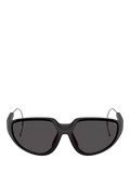 Moncler irregular sunglasses black frame 64mm lens, UK version