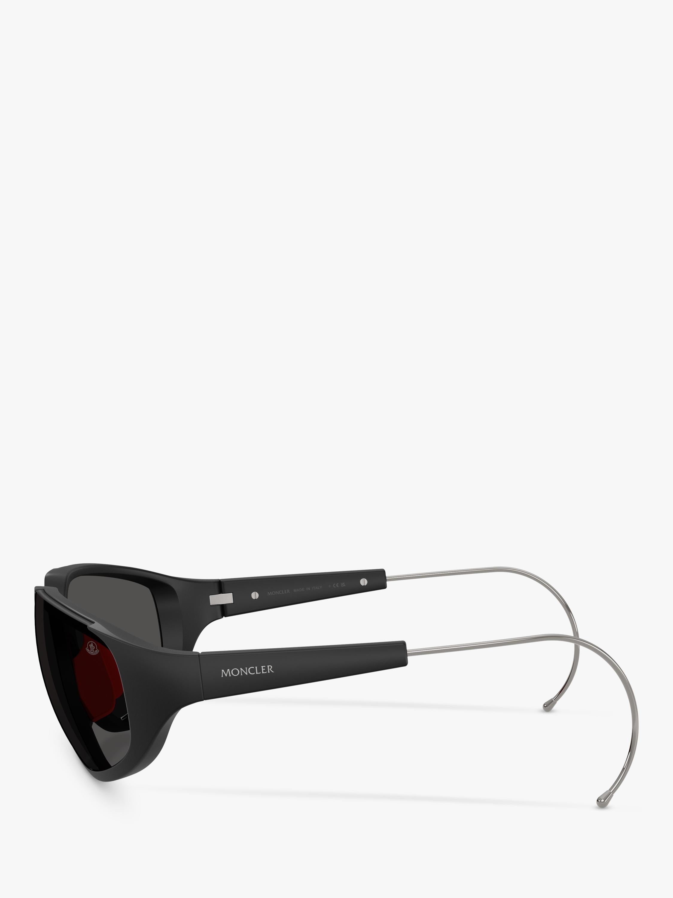 Moncler irregular sunglasses black frame 64mm lens, UK version