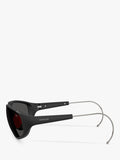 Moncler irregular sunglasses black frame 64mm lens, UK version