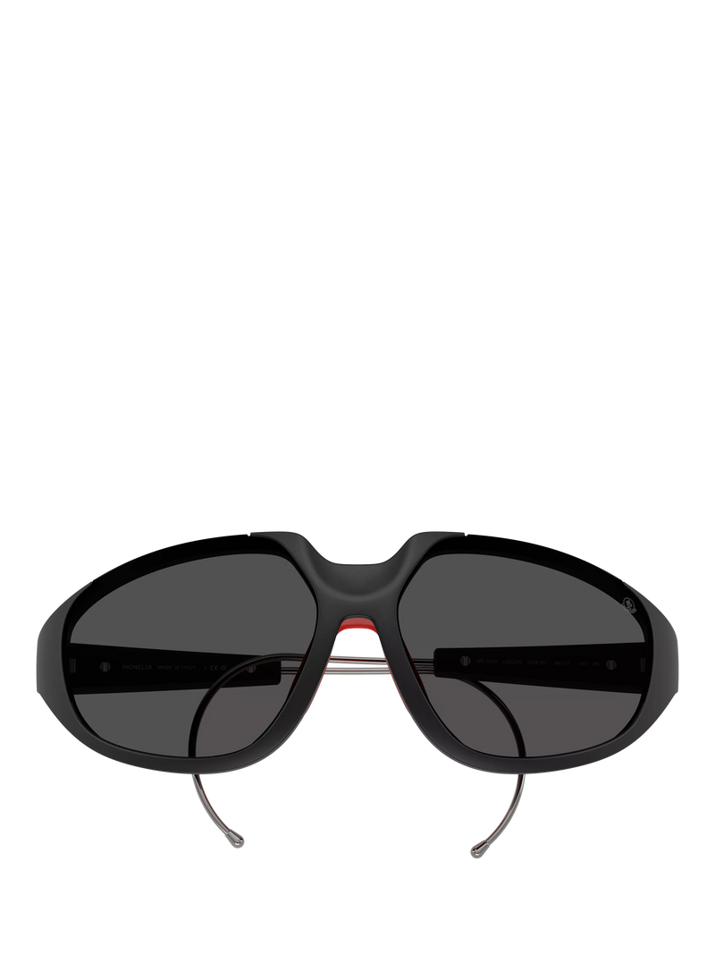 Moncler irregular sunglasses black frame 64mm lens, UK version