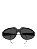 Moncler irregular sunglasses black frame 64mm lens, UK version