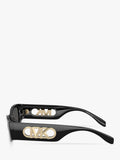 Michael Kors MK2243 rectangular black sunglasses - imported from the UK
