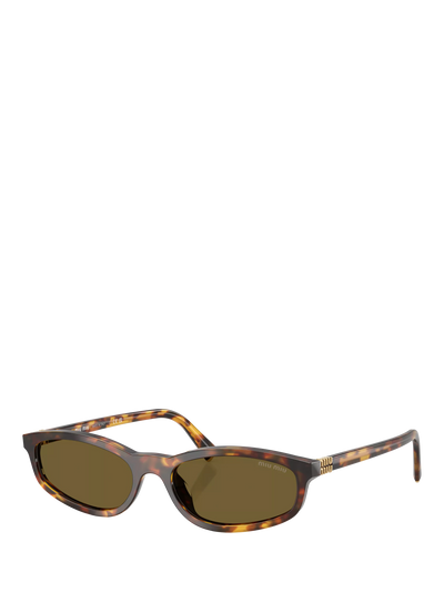 John Lewis Miu Miu 0MU Women's Slim Sunglasses, Havana/Brown- Buy online at McGrocer