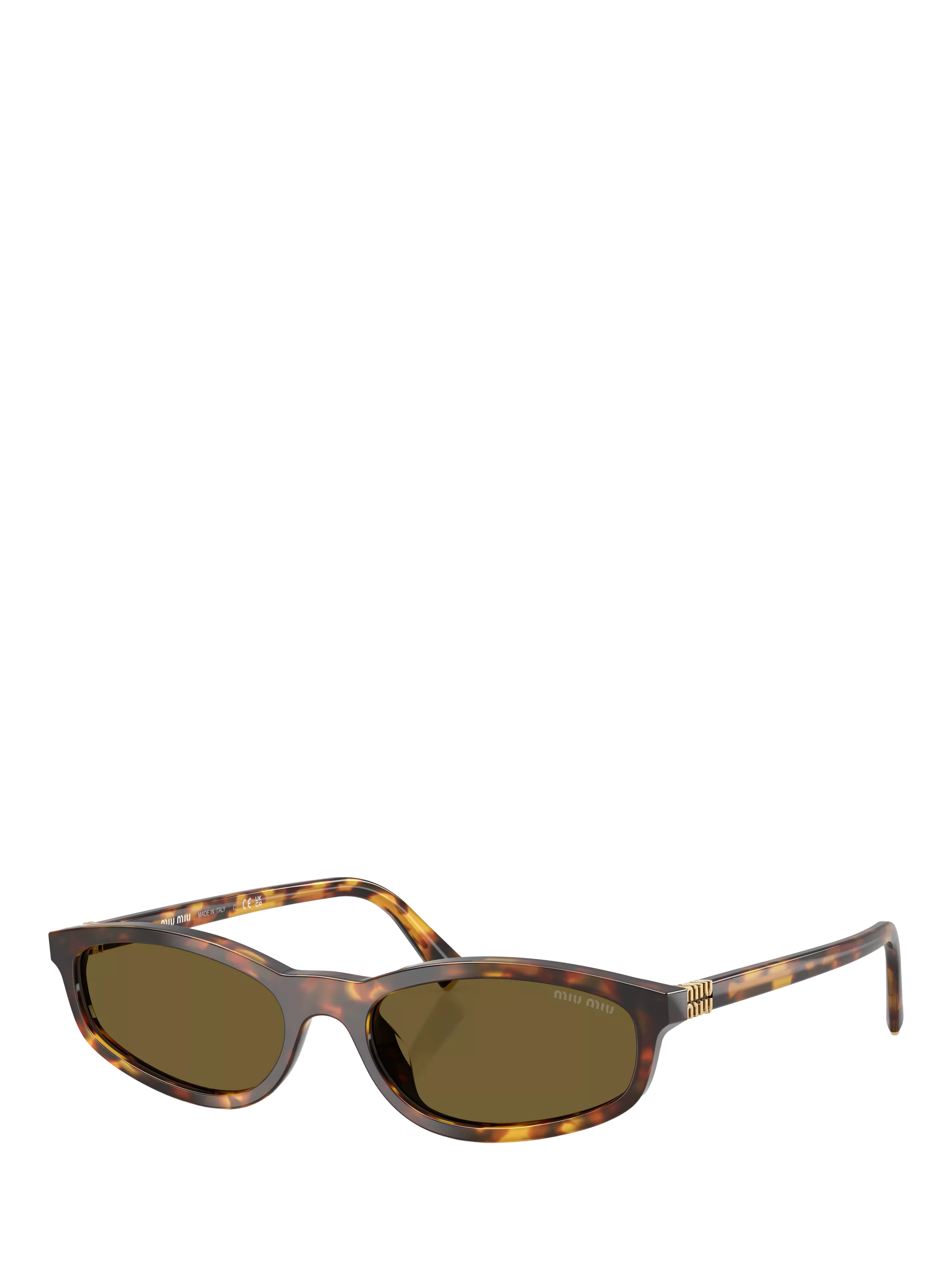 Miu Miu women's slim sunglasses Havana brown (British brand)