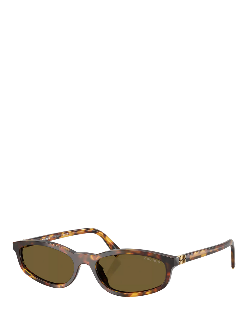 Miu Miu women's slim sunglasses Havana brown (British brand)