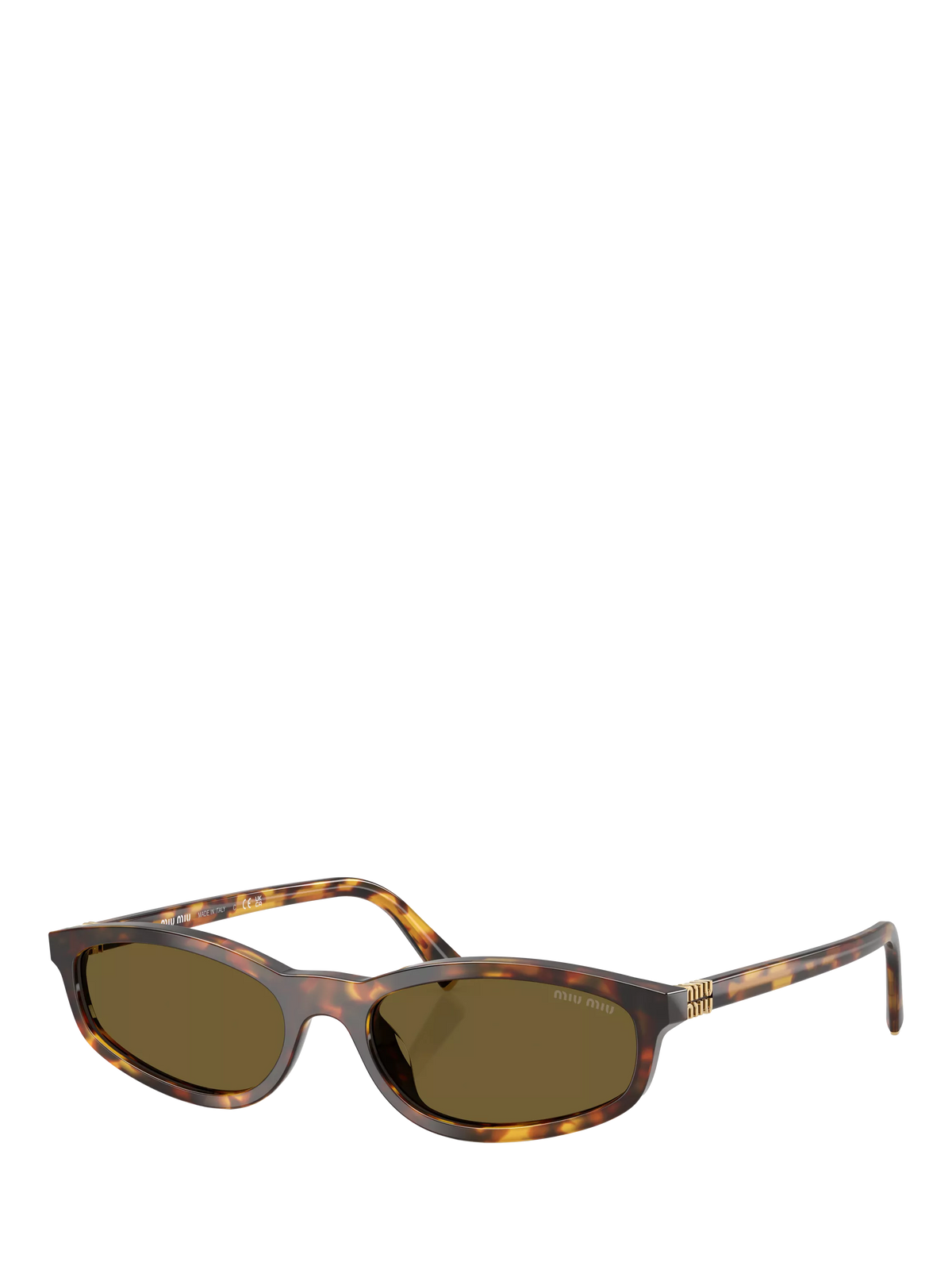 Miu Miu women's slim sunglasses Havana brown (British brand)