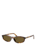 Miu Miu women's slim sunglasses Havana brown (British brand)
