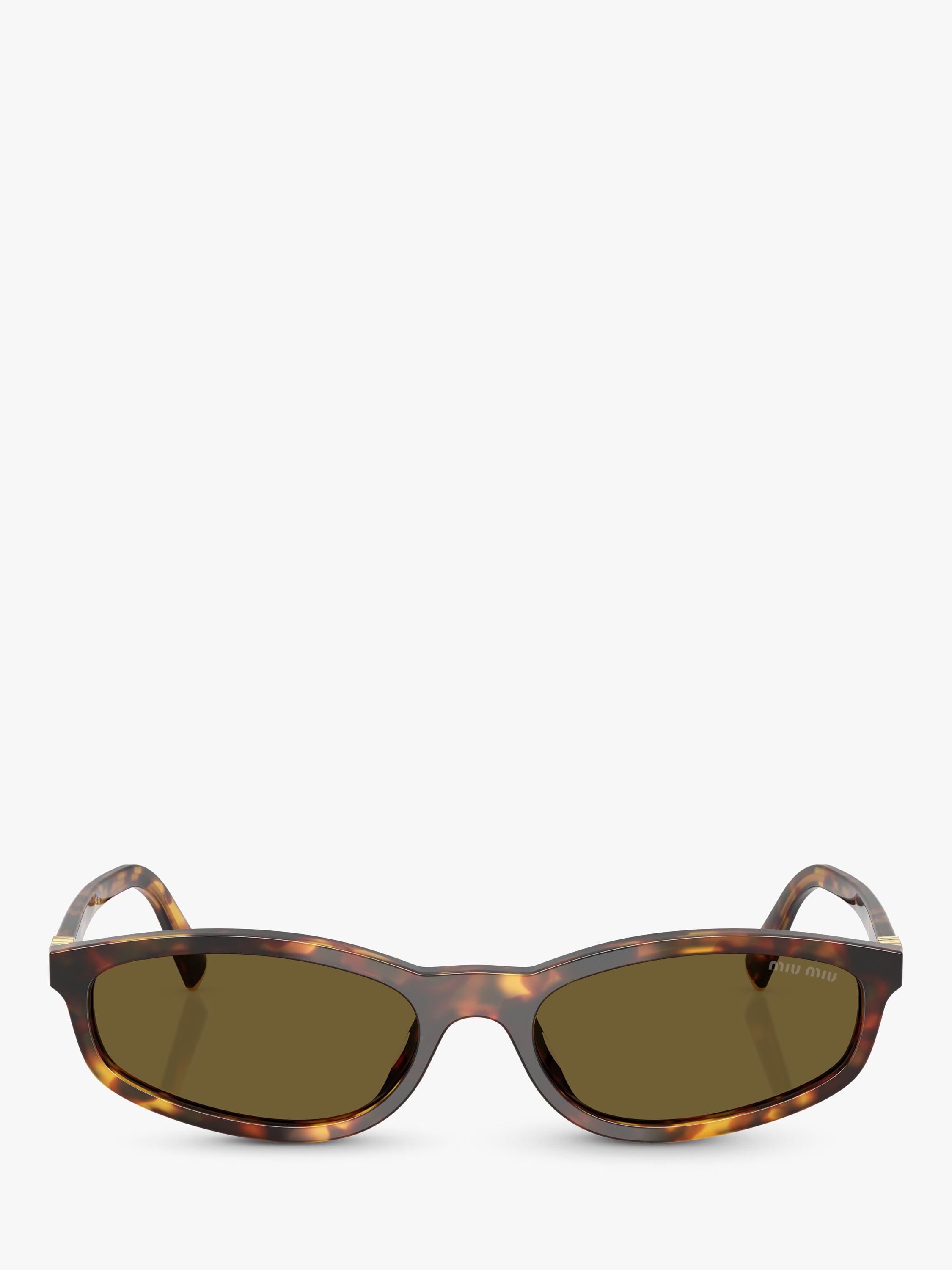 Miu Miu women's slim sunglasses Havana brown (British brand)
