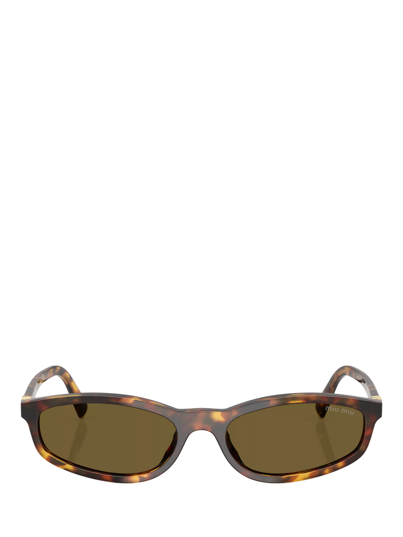 Miu Miu women's slim sunglasses Havana brown (British brand)