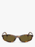 Miu Miu women's slim sunglasses Havana brown (British brand)