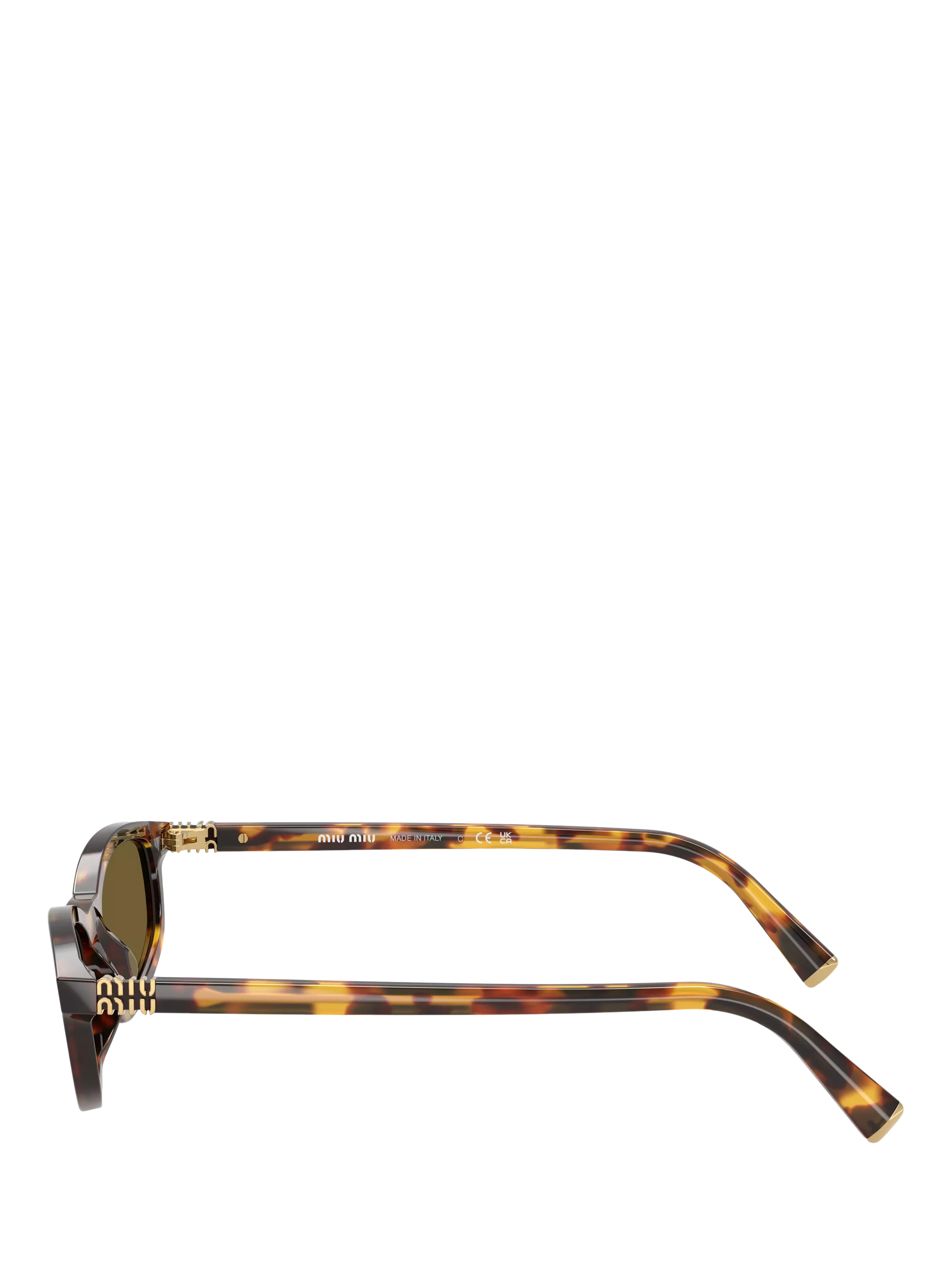 Miu Miu women's slim sunglasses Havana brown (British brand)