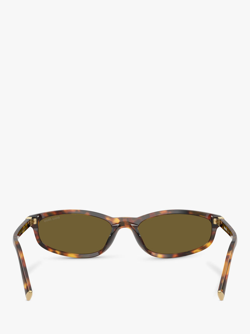 Miu Miu women's slim sunglasses Havana brown (British brand)