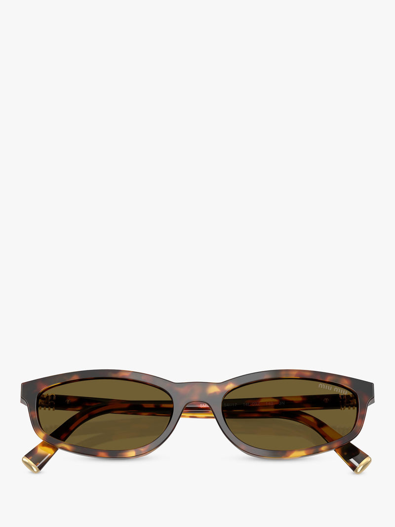 Miu Miu women's slim sunglasses Havana brown (British brand)