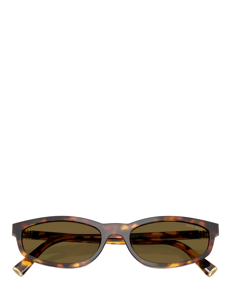 Miu Miu women's slim sunglasses Havana brown (British brand)