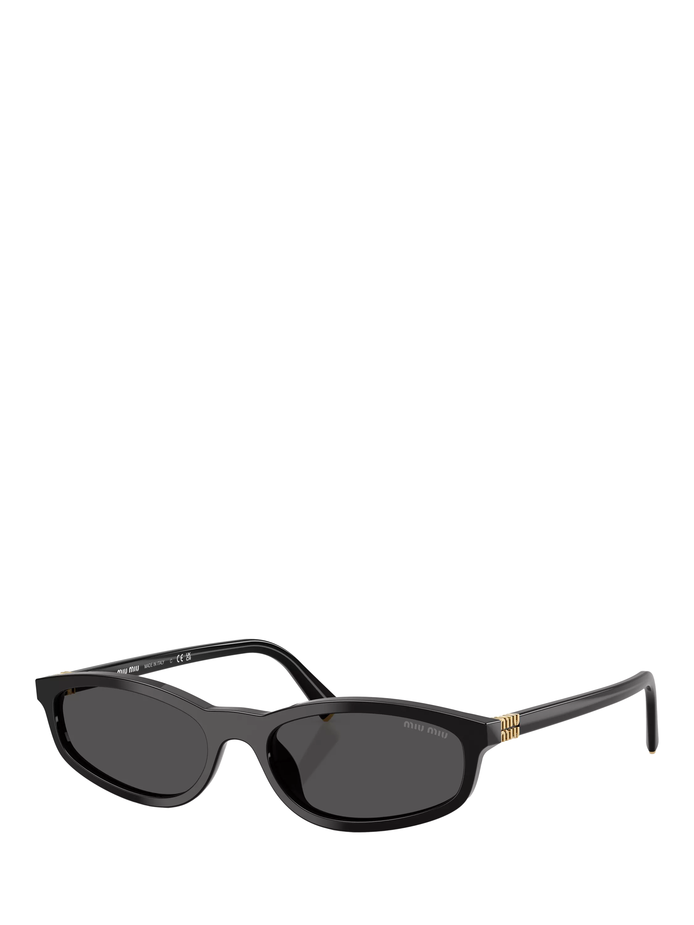 Miu Miu oval sunglasses black acetate frame, Italian design, UK version