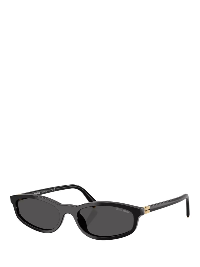 Miu Miu oval sunglasses black acetate frame, Italian design, UK version