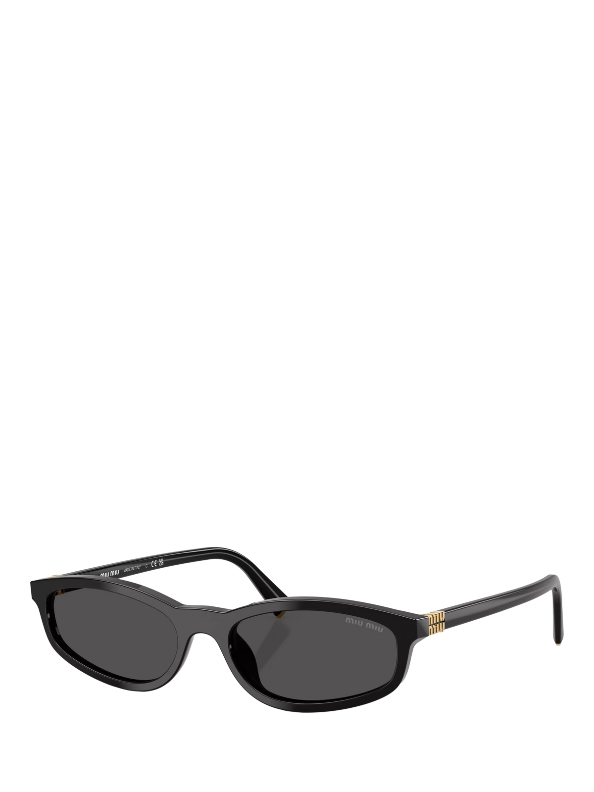 Miu Miu oval sunglasses black acetate frame, Italian design, UK version