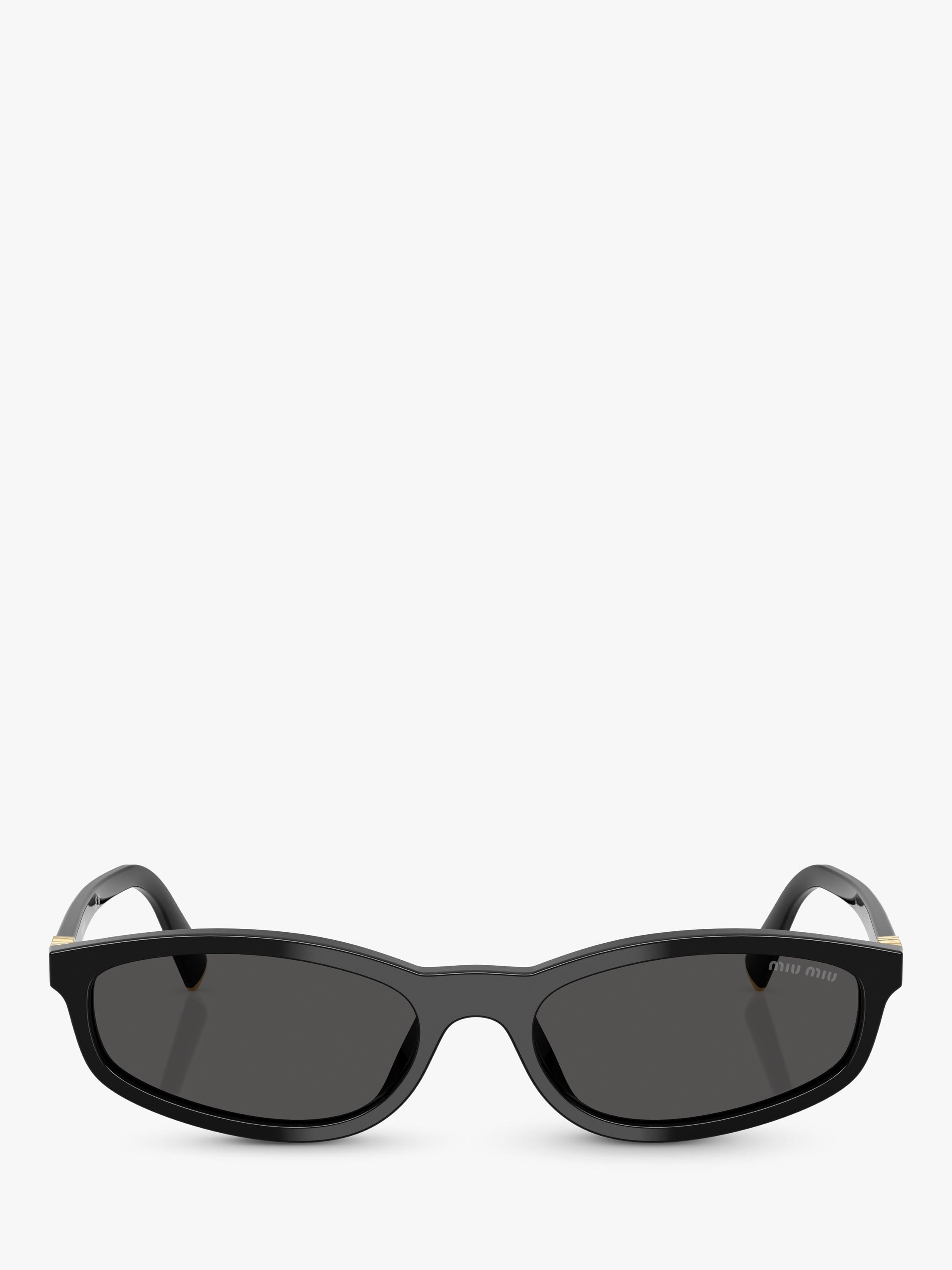 Miu Miu oval sunglasses black acetate frame, Italian design, UK version