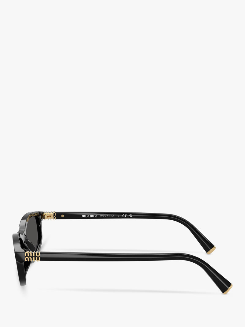 Miu Miu oval sunglasses black acetate frame, Italian design, UK version
