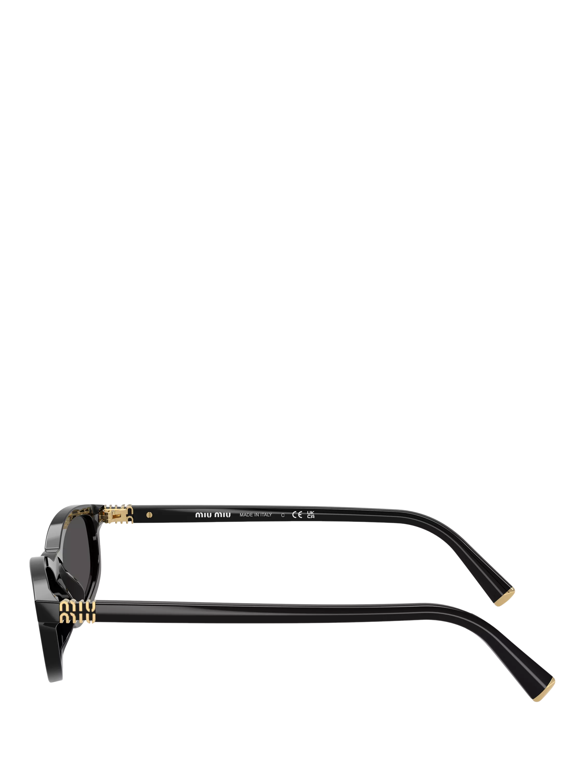 Miu Miu oval sunglasses black acetate frame, Italian design, UK version