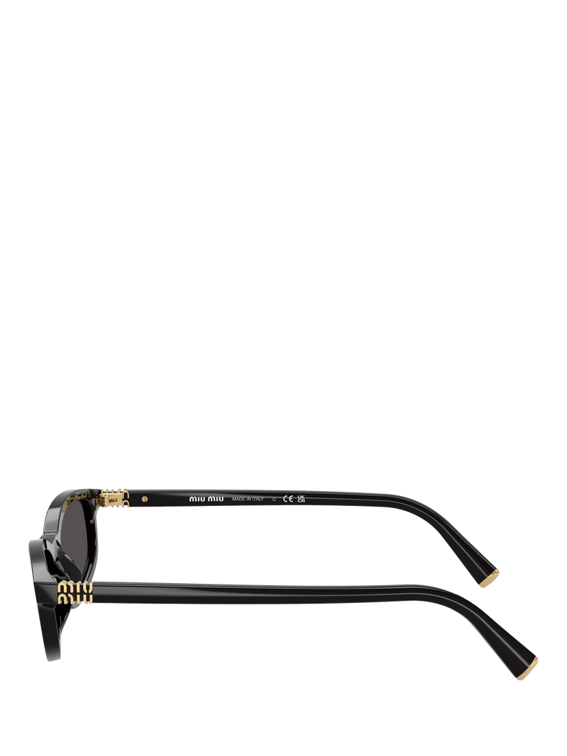Miu Miu oval sunglasses black acetate frame, Italian design, UK version