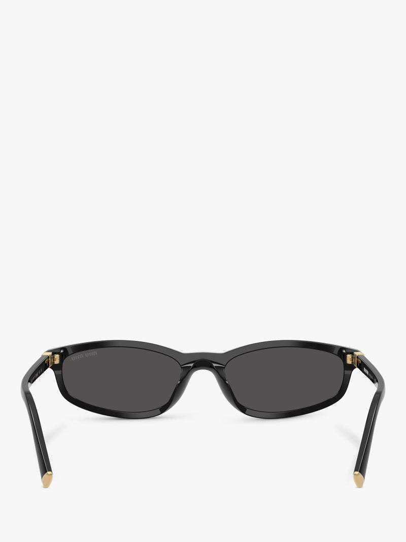 Miu Miu oval sunglasses black acetate frame, Italian design, UK version