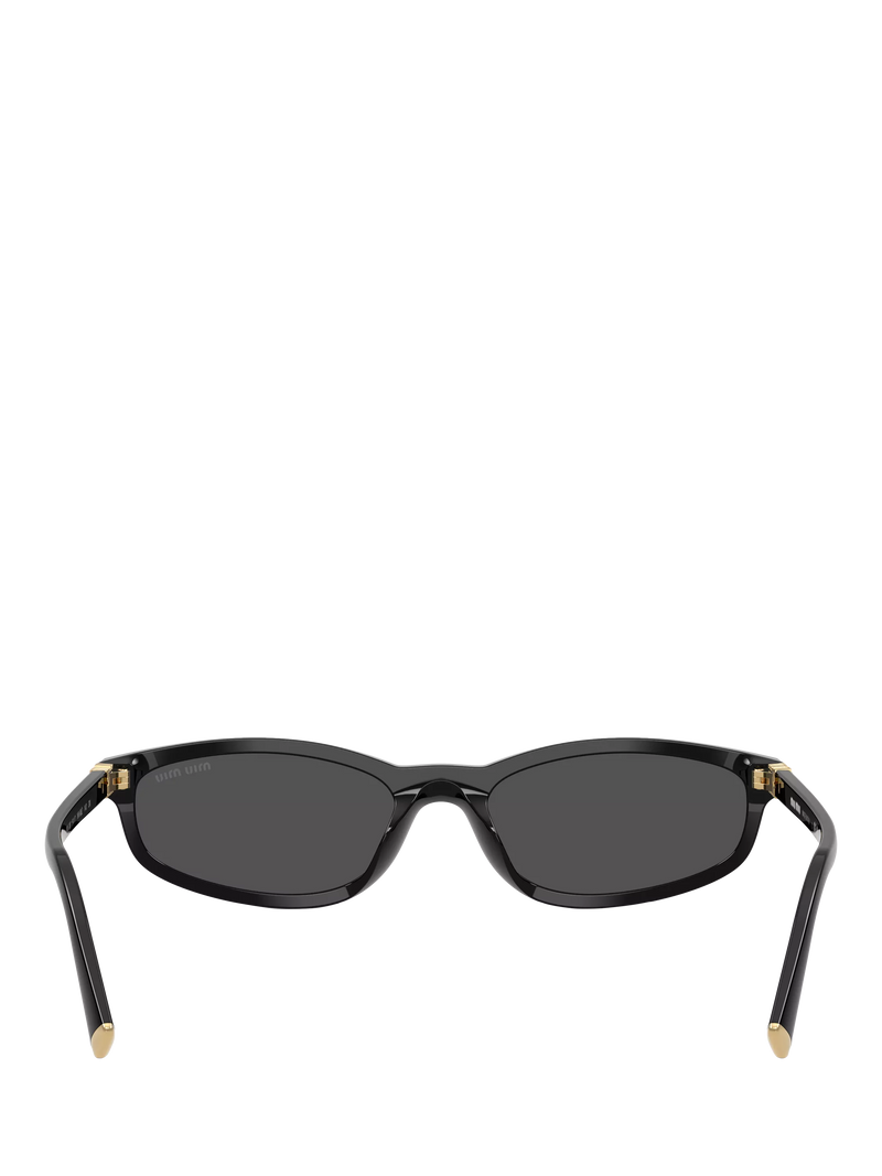 Miu Miu oval sunglasses black acetate frame, Italian design, UK version