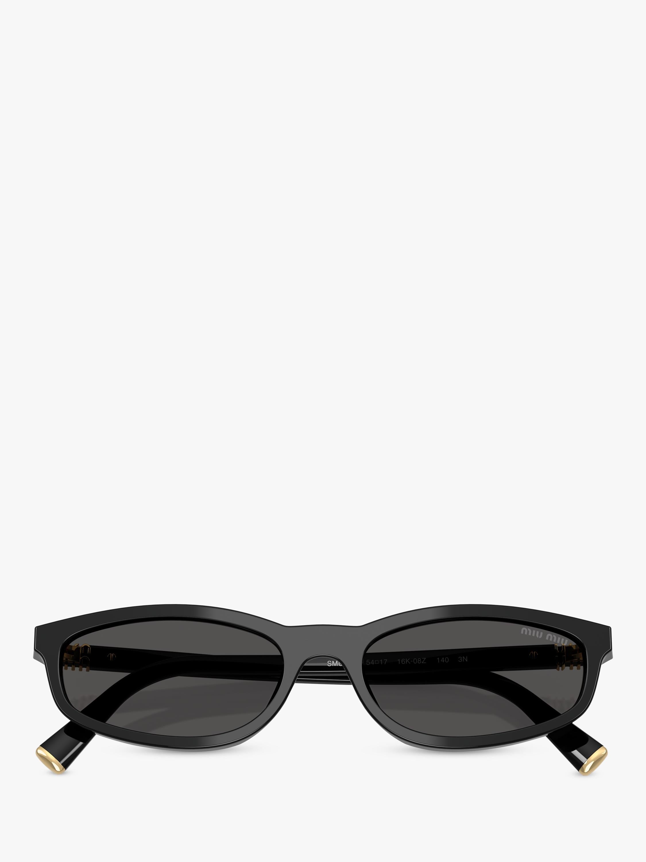 Miu Miu oval sunglasses black acetate frame, Italian design, UK version