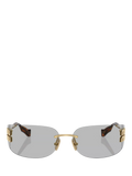 Miu Miu rectangular sunglasses 75mm lens, imported from the UK