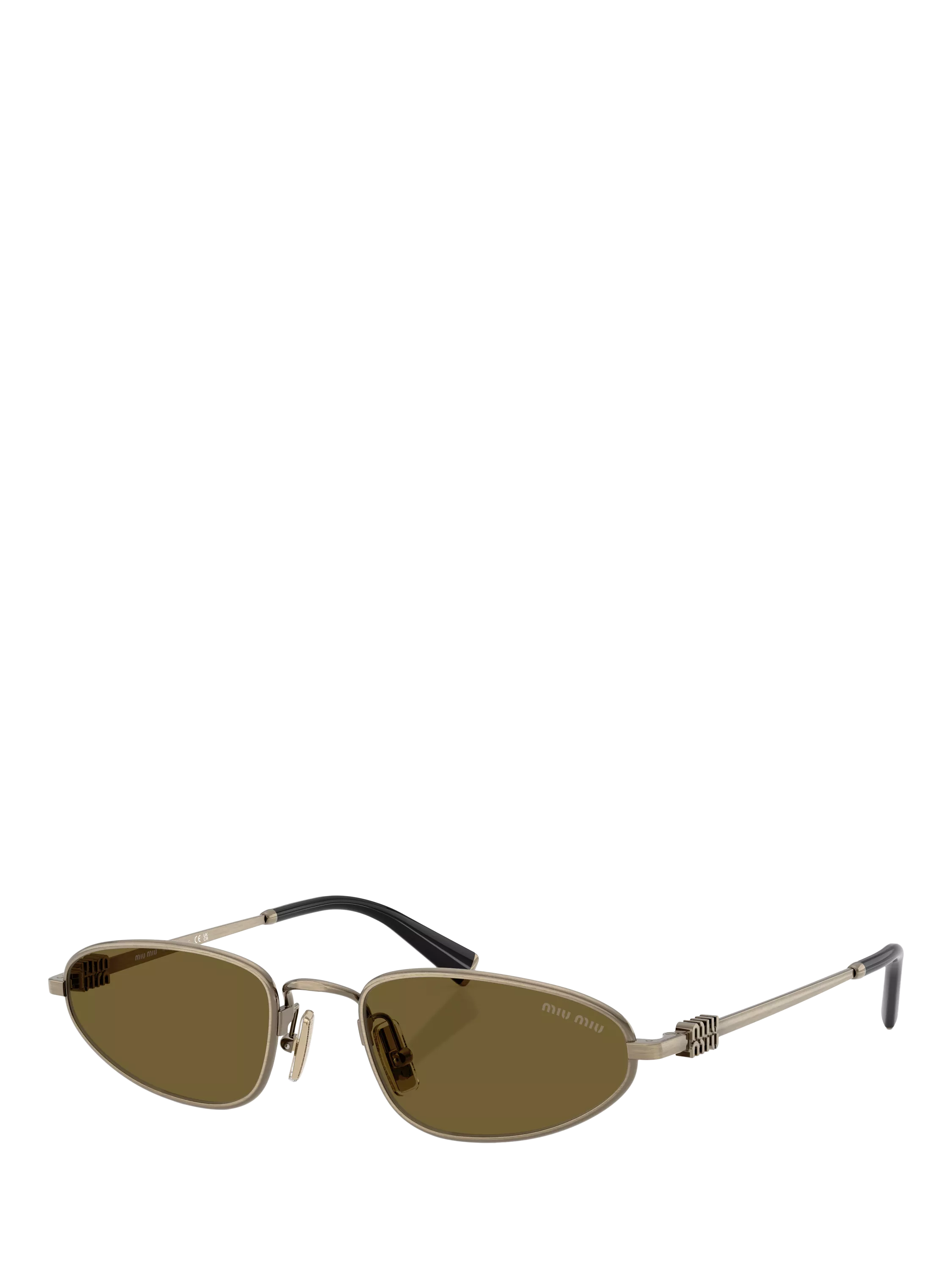 Miu Miu irregular sunglasses gold/brown 52mm, imported from the UK