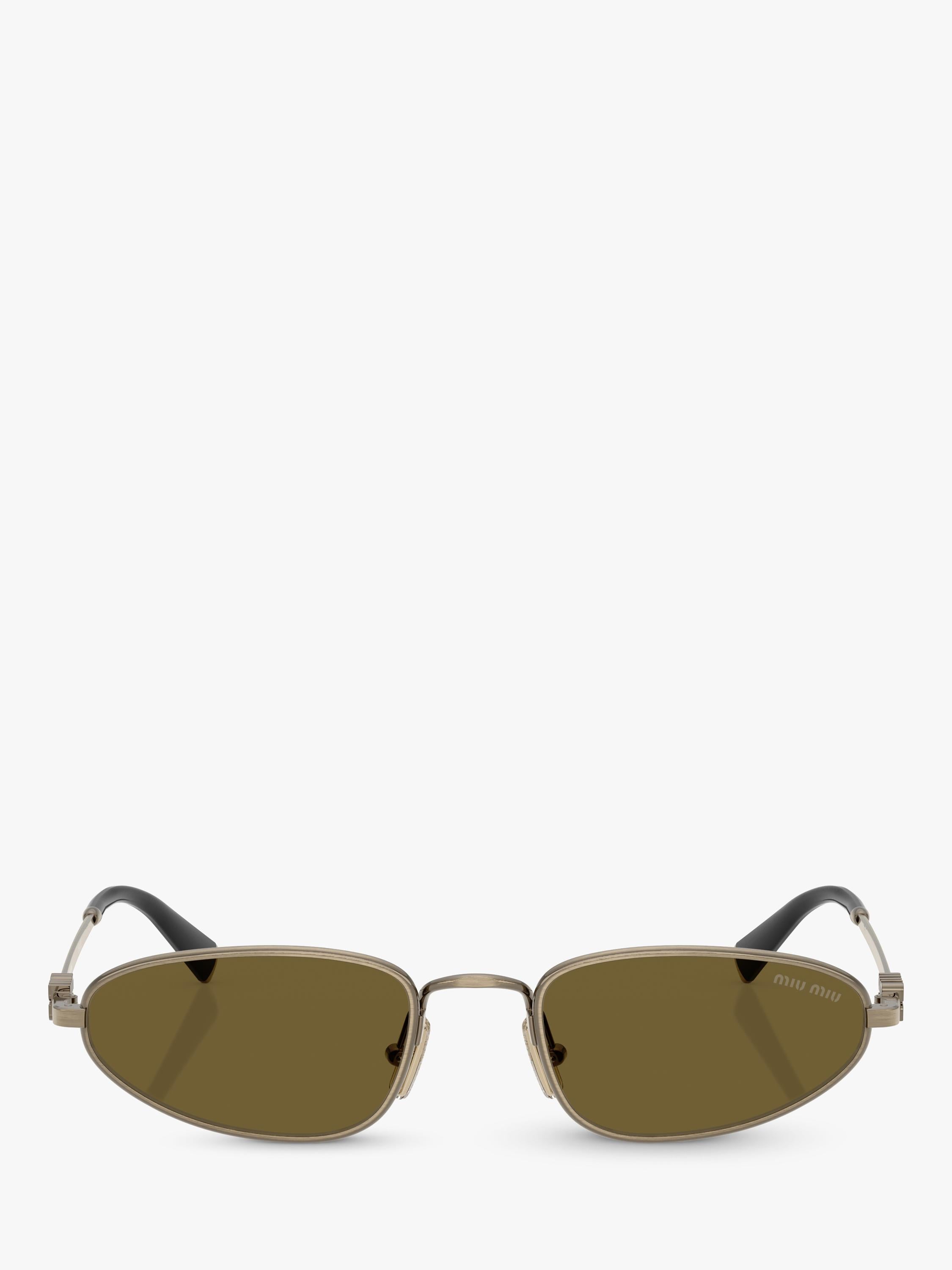 Miu Miu irregular sunglasses gold/brown 52mm, imported from the UK
